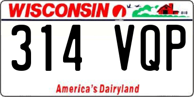 WI license plate 314VQP