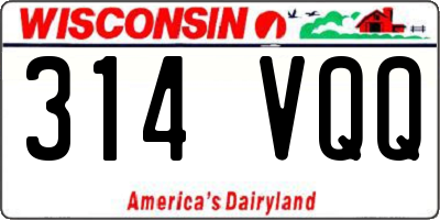 WI license plate 314VQQ