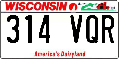 WI license plate 314VQR