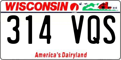 WI license plate 314VQS