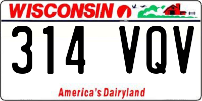 WI license plate 314VQV