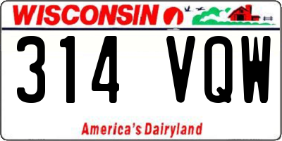 WI license plate 314VQW