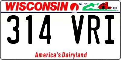 WI license plate 314VRI