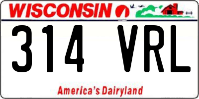 WI license plate 314VRL