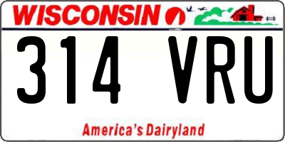 WI license plate 314VRU
