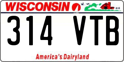WI license plate 314VTB