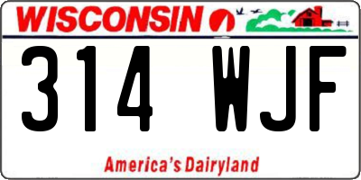 WI license plate 314WJF