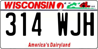 WI license plate 314WJH