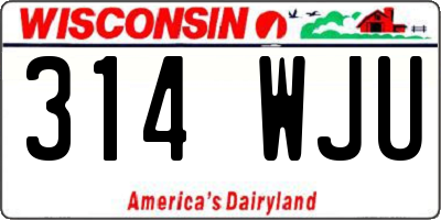 WI license plate 314WJU