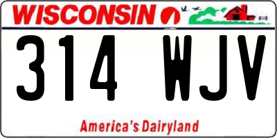 WI license plate 314WJV