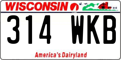 WI license plate 314WKB