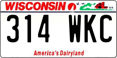 WI license plate 314WKC
