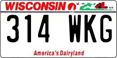 WI license plate 314WKG