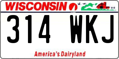 WI license plate 314WKJ