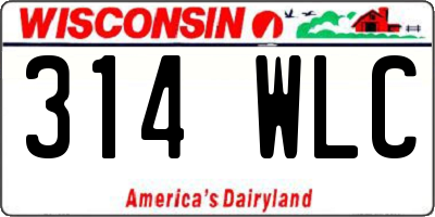 WI license plate 314WLC