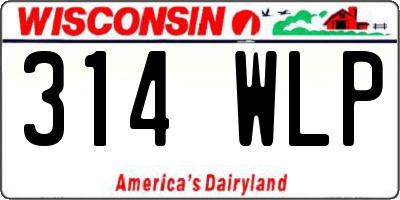 WI license plate 314WLP