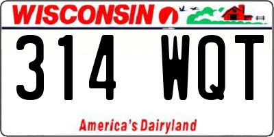 WI license plate 314WQT