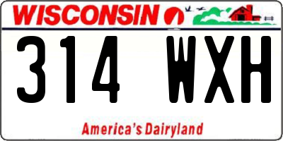 WI license plate 314WXH