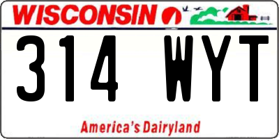 WI license plate 314WYT