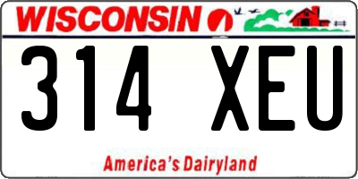 WI license plate 314XEU