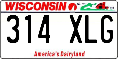 WI license plate 314XLG