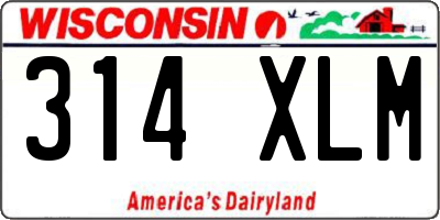 WI license plate 314XLM