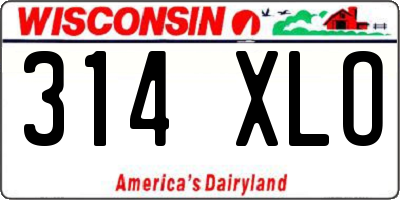 WI license plate 314XLO