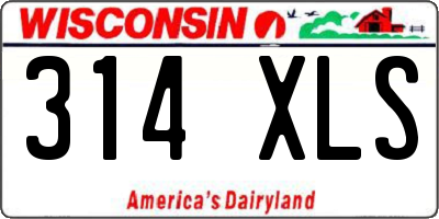 WI license plate 314XLS