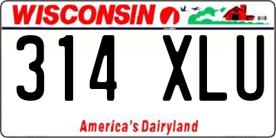 WI license plate 314XLU