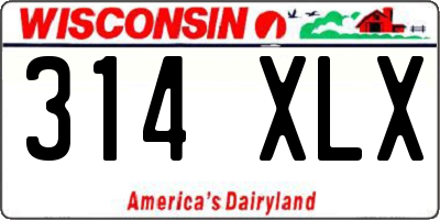 WI license plate 314XLX