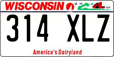 WI license plate 314XLZ
