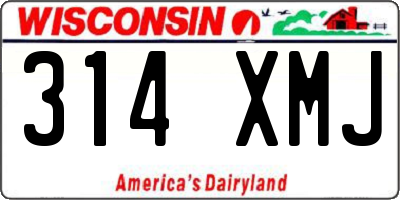 WI license plate 314XMJ