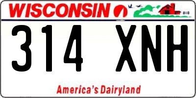WI license plate 314XNH