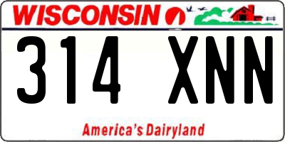 WI license plate 314XNN