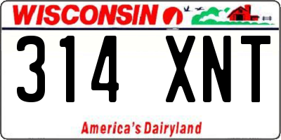 WI license plate 314XNT