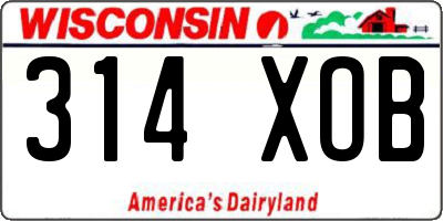 WI license plate 314XOB