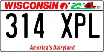 WI license plate 314XPL