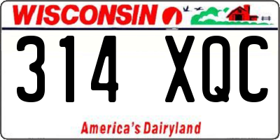 WI license plate 314XQC