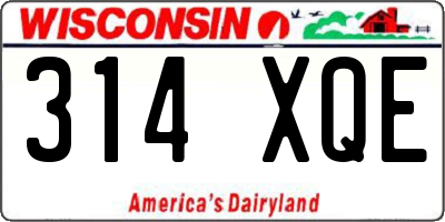 WI license plate 314XQE