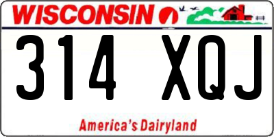 WI license plate 314XQJ