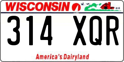 WI license plate 314XQR