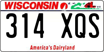 WI license plate 314XQS