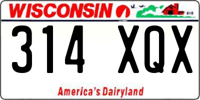 WI license plate 314XQX