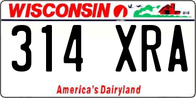 WI license plate 314XRA