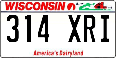 WI license plate 314XRI
