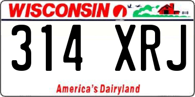 WI license plate 314XRJ