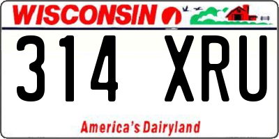 WI license plate 314XRU