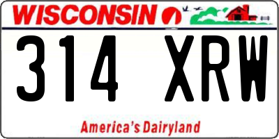 WI license plate 314XRW