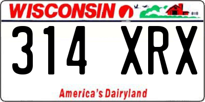 WI license plate 314XRX