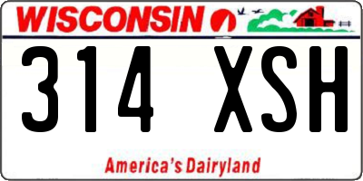 WI license plate 314XSH